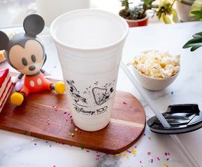 Disney 100 Mickey and Minnie Mouse Dance Tumbler With Lid and Straw | 32 Ounces