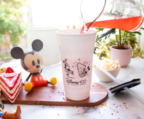 Disney 100 Mickey and Minnie Mouse Dance Tumbler With Lid and Straw | 32 Ounces