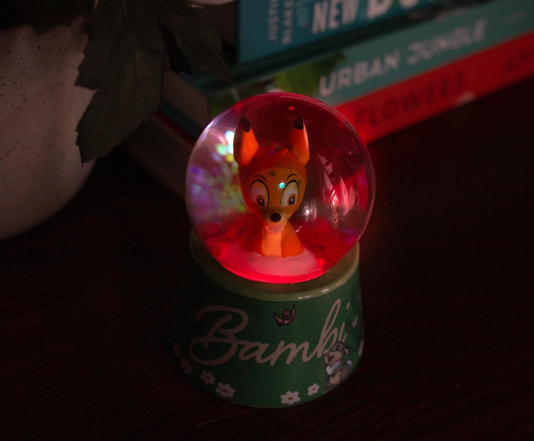 Disney Bambi "Pretty Flower" Mini Light-Up Snow Globe | 3 Inches Tall