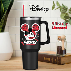 Disney Mickey Mouse "Current Mood" Stainless Steel Tumbler | Holds 40 Ounces