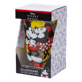 Disney Mickey & Minnie Kiss Dots 16oz Pint Glass