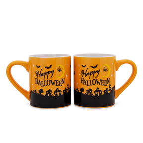 Disney Halloween Mickey and Minnie Mouse 14-Ounce Ceramic Mugs | Set of 2