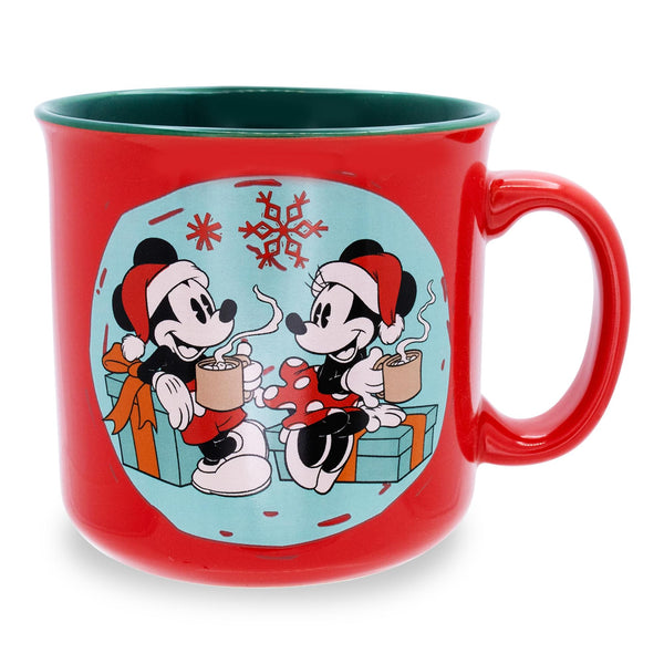 Disney Minnie and Mickey Mouse Cozy Christmas Camper Mug | Holds 20 Ounces