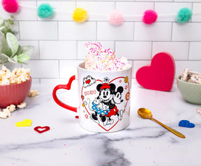 Disney Mickey and Minnie Mouse Icons 20-Ounce Ceramic Mug With Sculpted Handle