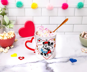 Disney Mickey and Minnie Mouse Icons 20-Ounce Ceramic Mug With Sculpted Handle