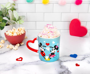 Disney Mickey and Minnie Mouse Love 14-Ounce Ceramic Mug With Sculpted Handle