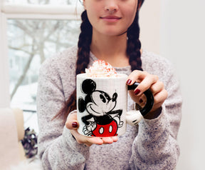 Disney Mickey Mouse Sculpted Handle Ceramic Mug | Holds 20 Ounces