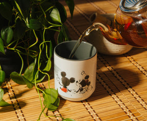 Disney Mickey and Minnie Mouse Sunset Asian Ceramic Tea Cup | Holds 9 Ounces