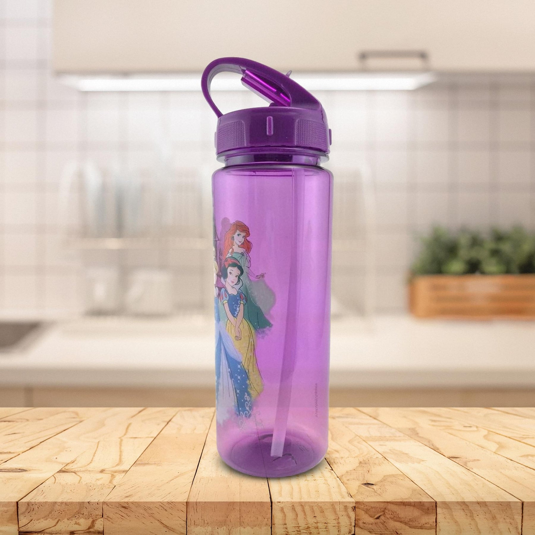 Disney Princesses 20oz Plastic Water Bottle with Flip Top Lid