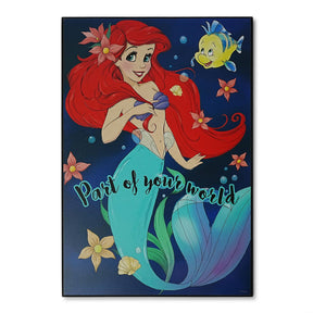 Disney The Little Mermaid "Part Of Your World" 13 x 19 Inch Hanging Wood Wall Art