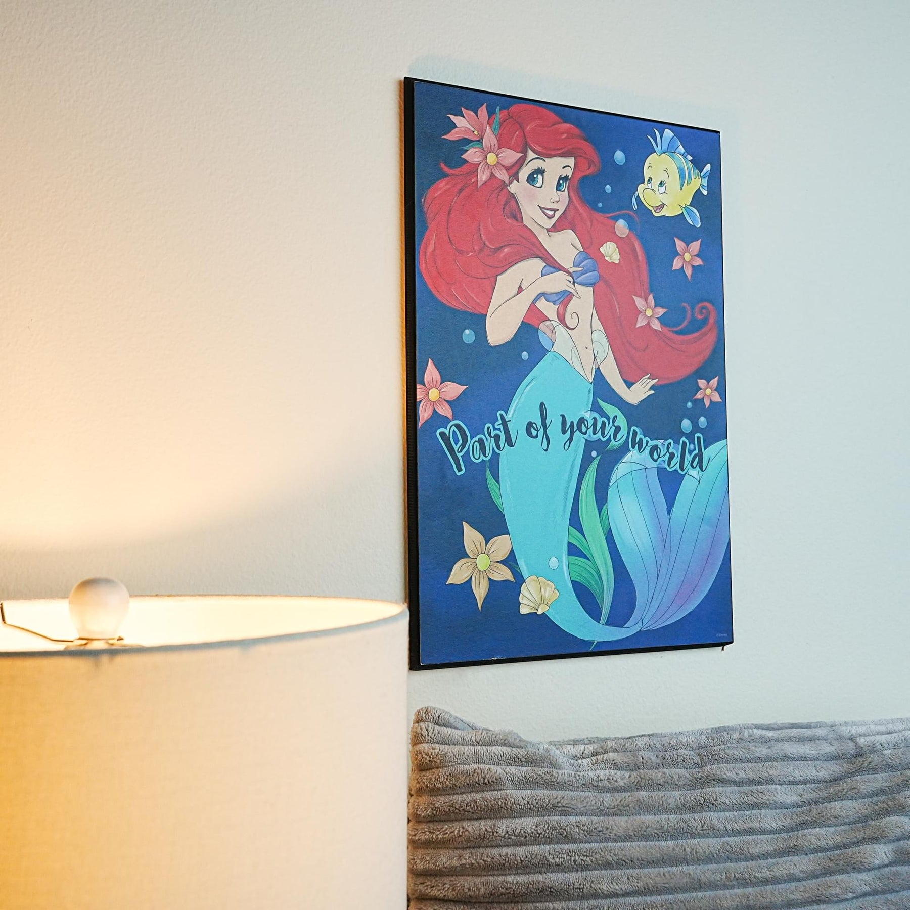 Disney The Little Mermaid "Part Of Your World" 13 x 19 Inch Hanging Wood Wall Art