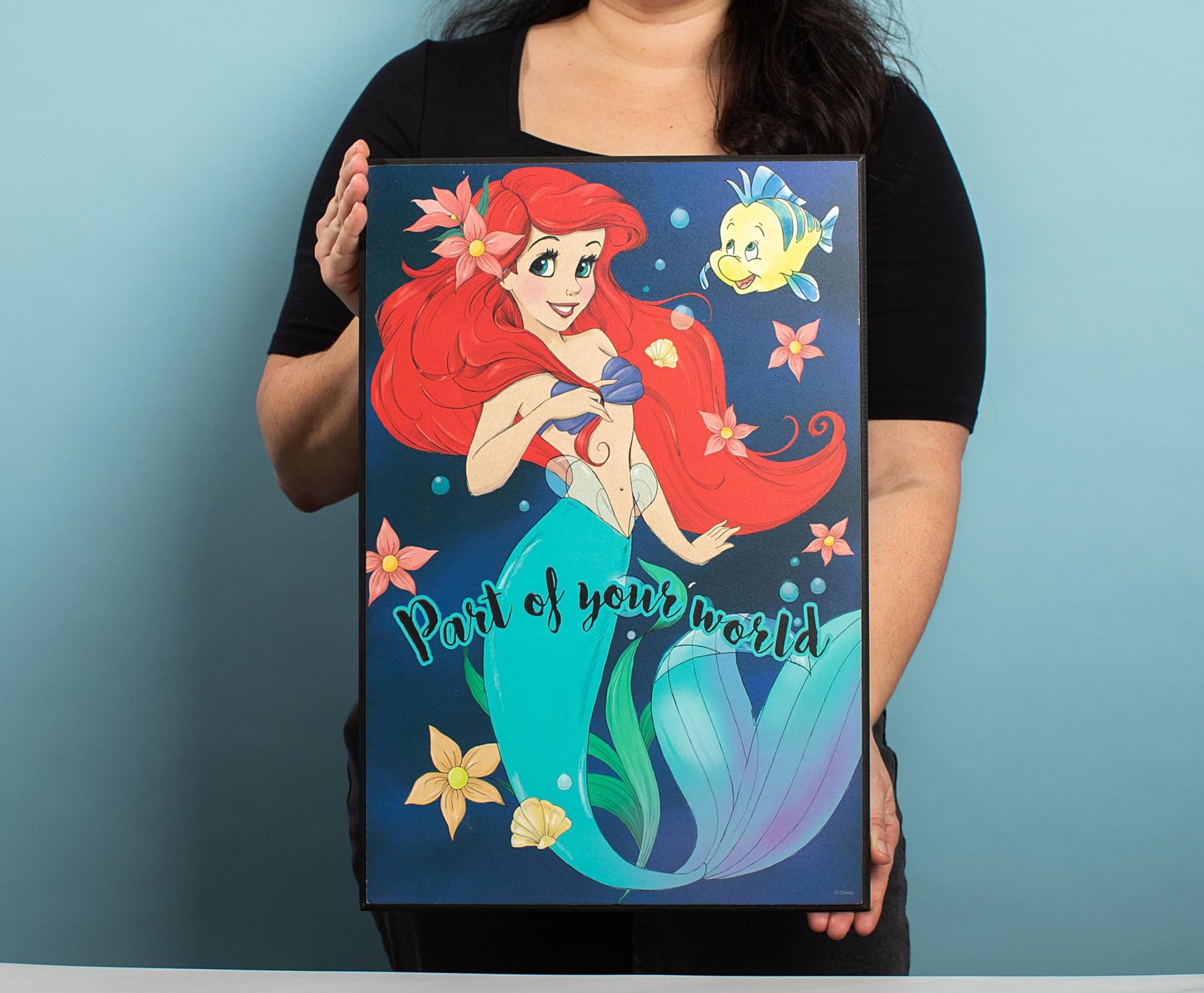 Disney The Little Mermaid "Part Of Your World" 13 x 19 Inch Hanging Wood Wall Art