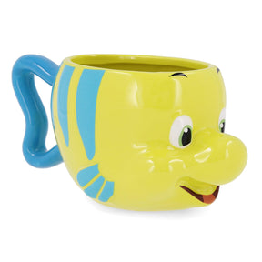 Disney The Little Mermaid Flounder 3D Sculpted Ceramic Mug | Holds 20 Ounces