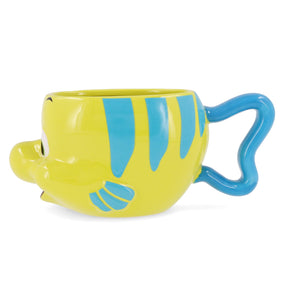 Disney The Little Mermaid Flounder 3D Sculpted Ceramic Mug | Holds 20 Ounces