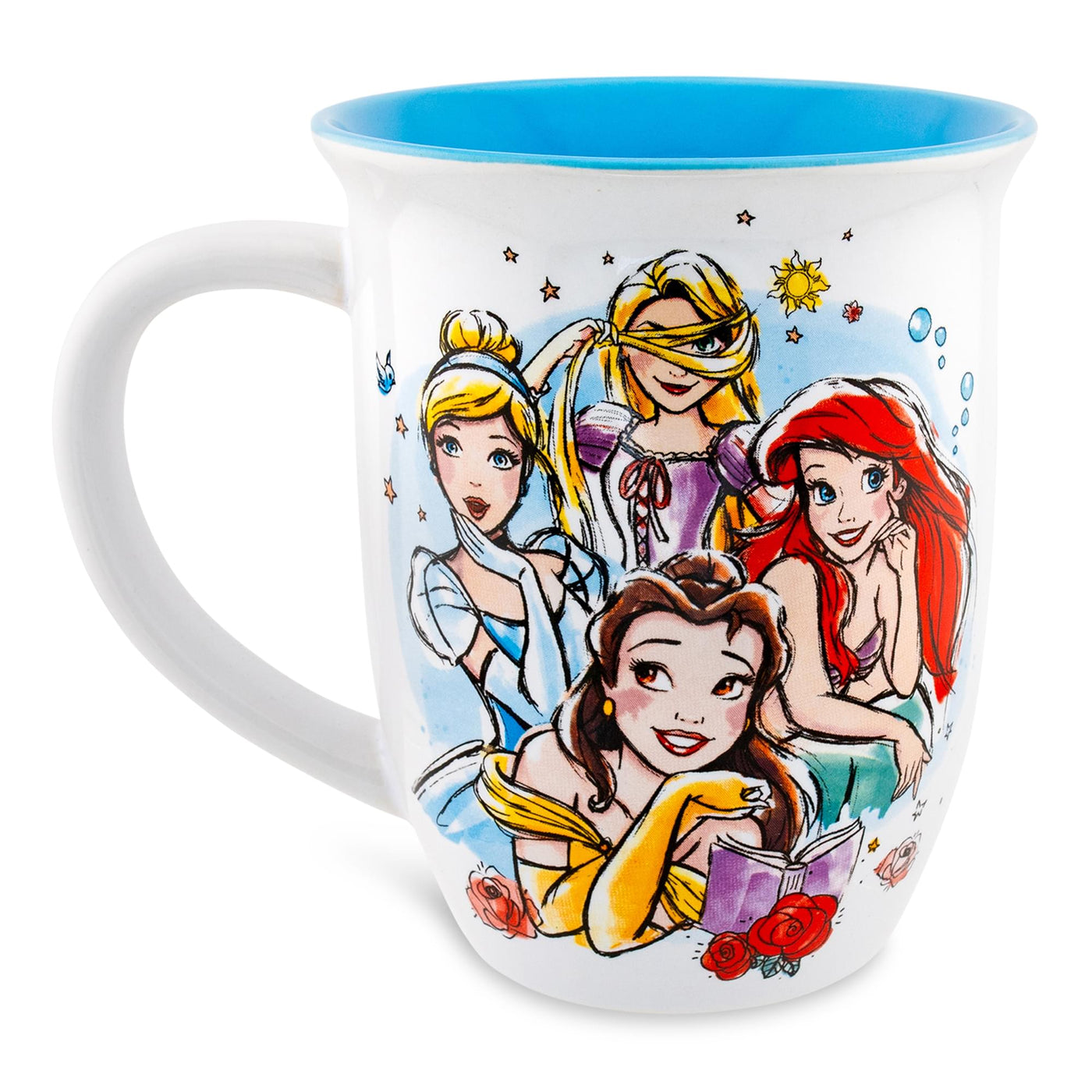 disney princess ceramic travel mug