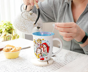 Disney Princess "I Woke Up Like This" Wide Rim Ceramic Mug | Holds 16 Ounces