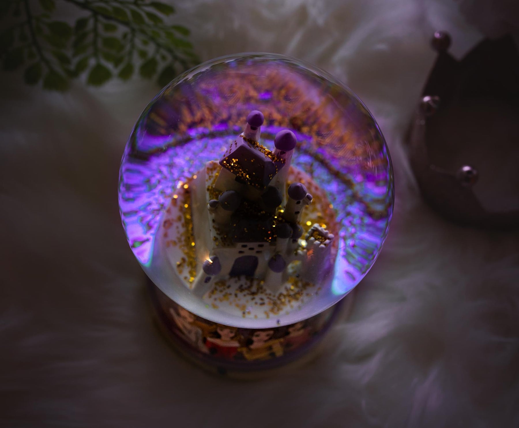 Disney Princess Castle Light-Up Snow Globe | 6 Inches Tall