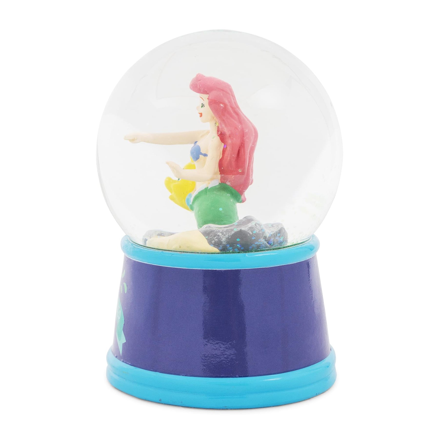 Disney The Little Mermaid Ariel and Flounder Light-Up Snow Globe | 6 Inches Tall