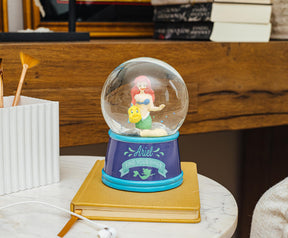 Disney The Little Mermaid Ariel and Flounder Light-Up Snow Globe | 6 Inches Tall