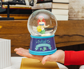 Disney The Little Mermaid Ariel and Flounder Light-Up Snow Globe | 6 Inches Tall