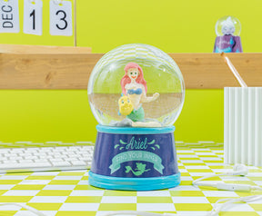 Disney The Little Mermaid Ariel and Flounder Light-Up Snow Globe | 6 Inches Tall