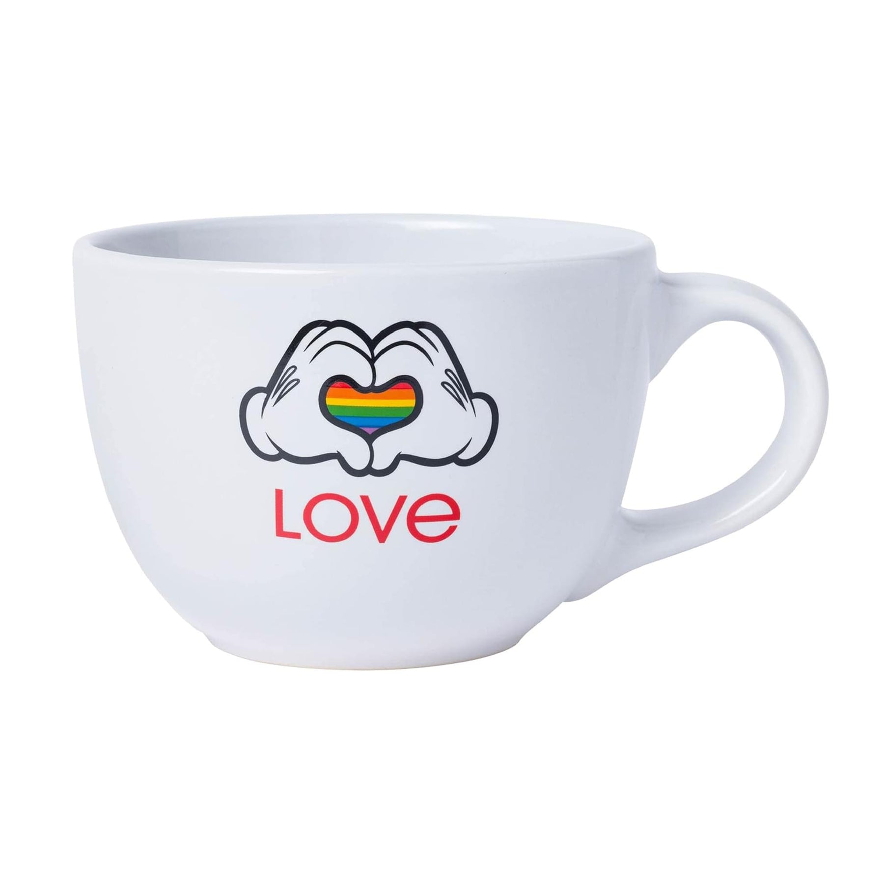 Disney Pride Mickey Hands 24oz Ceramic Soup Mug