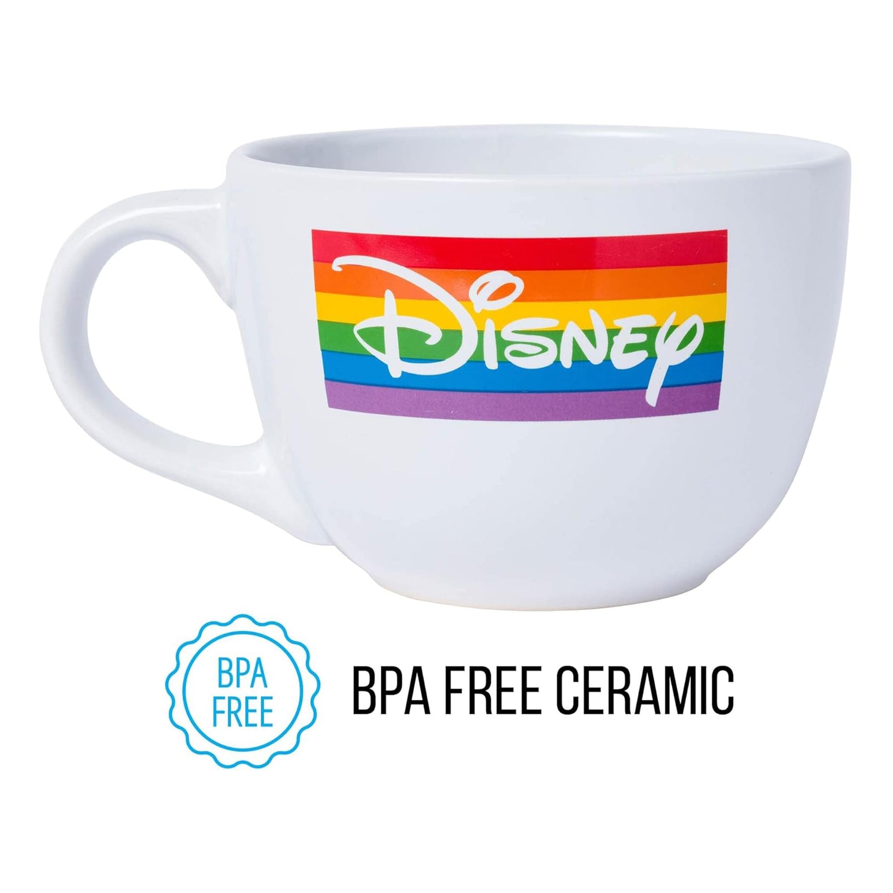 Disney Pride Mickey Hands 24oz Ceramic Soup Mug