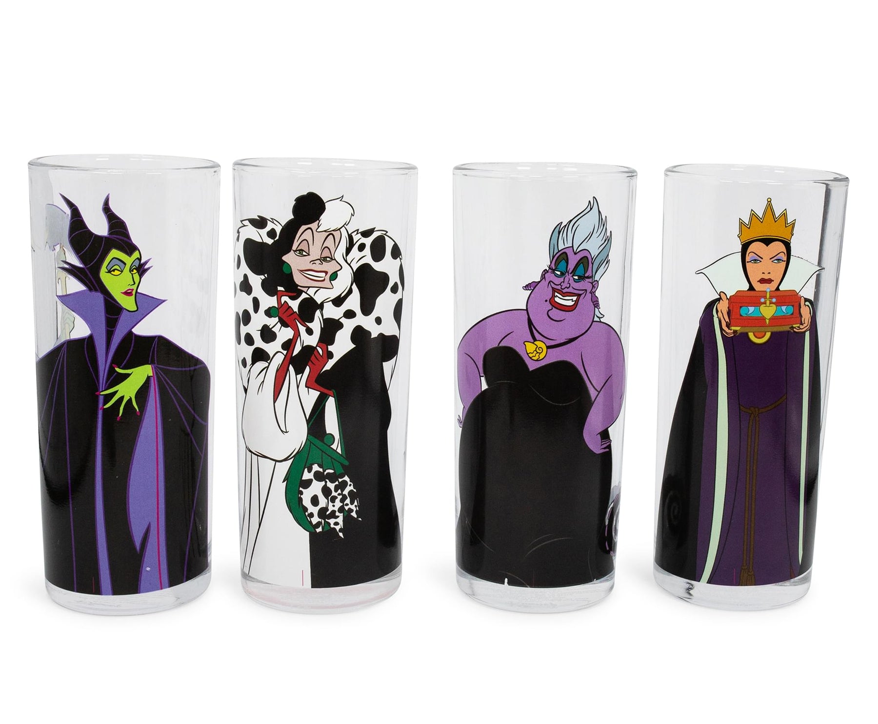 Disney Villains 10-Ounce Tumbler Glasses | Set of 4