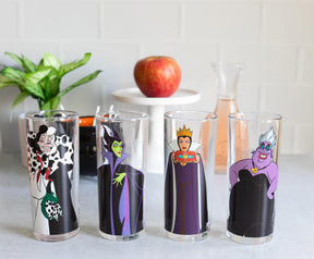 Disney Villains 10-Ounce Tumbler Glasses | Set of 4