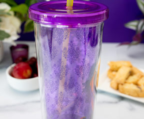 Disney Villains Plastic Cold Cup With Lid and Straw | Holds 20 Ounces