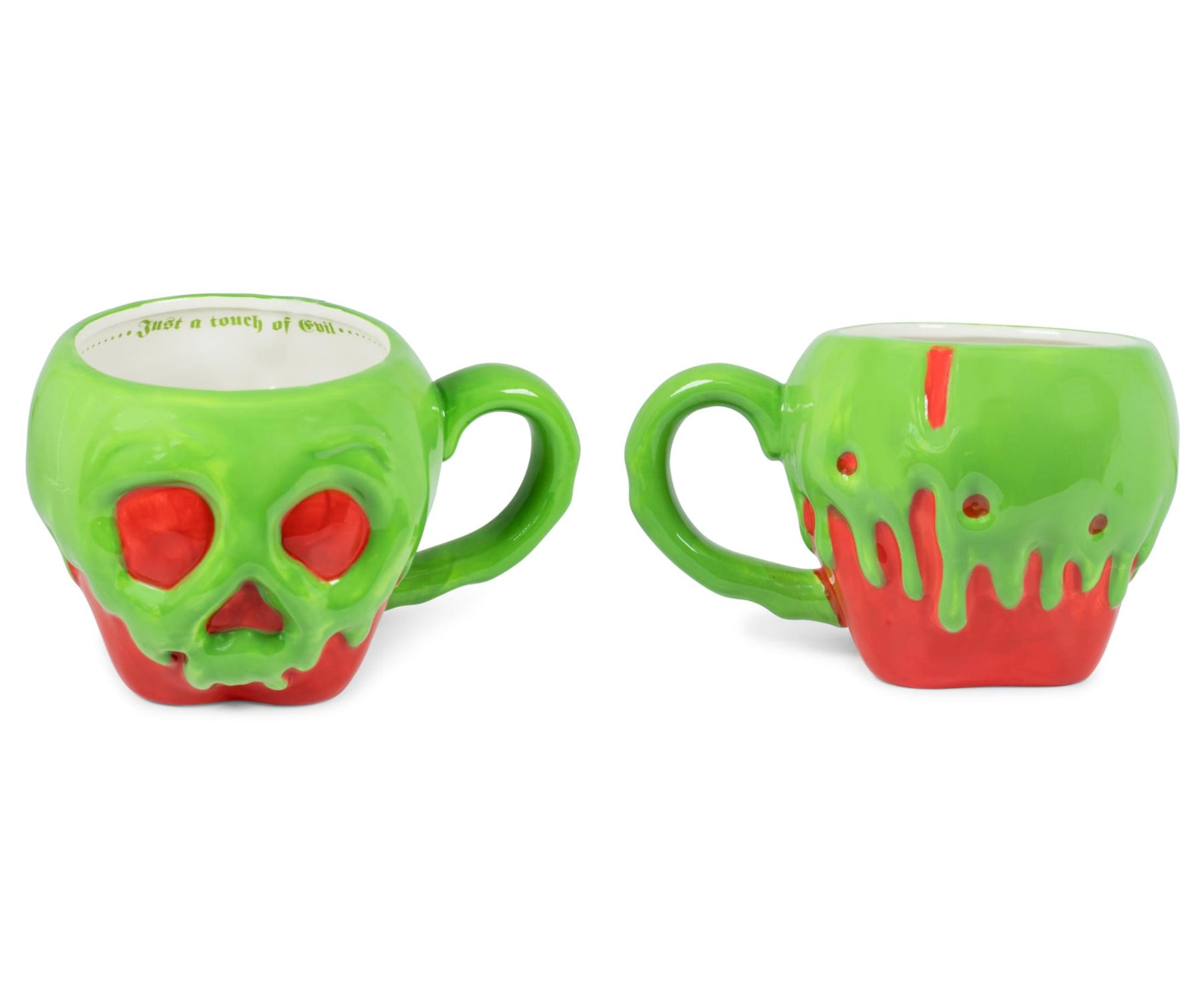 Disney Evil Queen Poison Apple Sculpted Ceramic Mug | Holds 20 Ounces