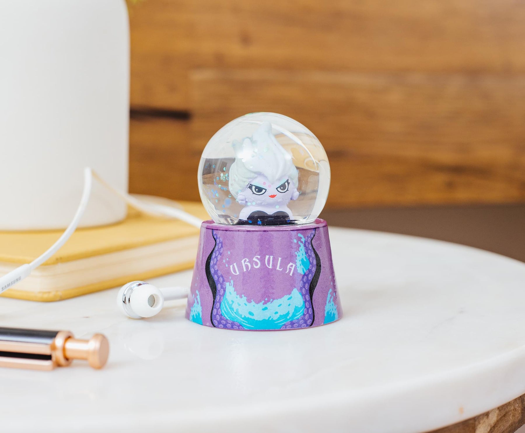 Disney The Little Mermaid Ursula Mini Light-Up Snow Globe | 3 Inches Tall