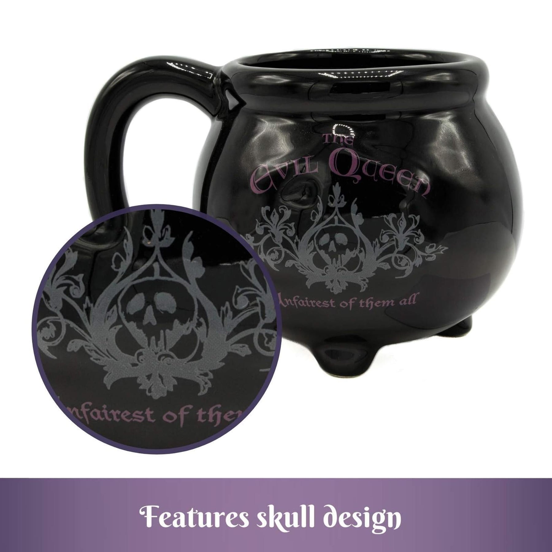 Disney The Evil Queen Black Kettle 3D Sculpted Ceramic Mug