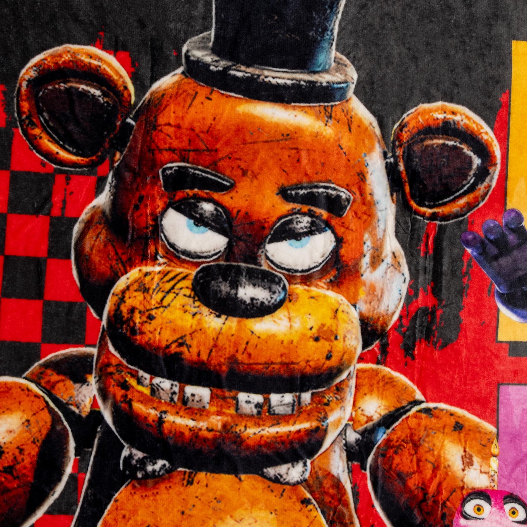 Five Nights At Freddy's "Let's Party" Raschel Throw Blanket | 45 x 60 Inches