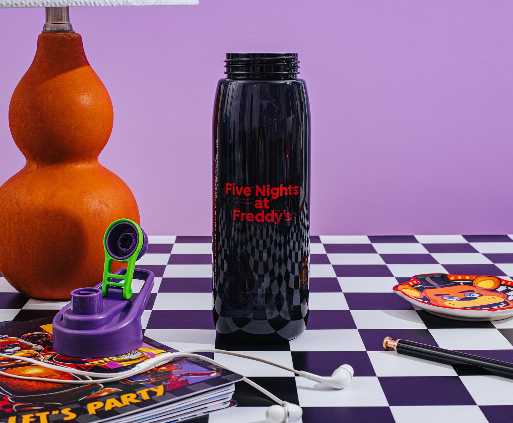 Five Nights At Freddy's "Let's Party" Water Bottle | Holds 28 Ounces