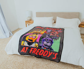 Five Nights At Freddy's Characters Raschel Throw Blanket | 45 x 60 Inches