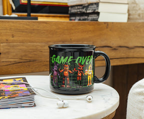 Five Nights At Freddy's "Game Over" Ceramic Camper Mug | Holds 20 Ounces