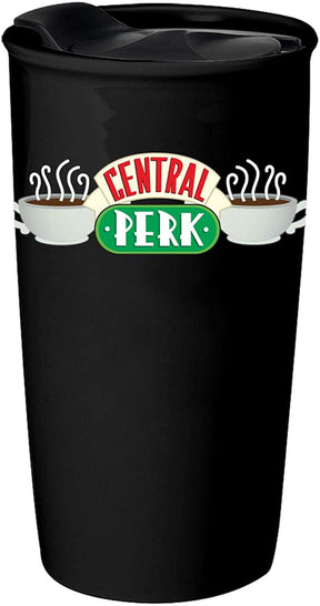 Friends Central Perk Logo Black 10oz Ceramic Doubled Walled Travel Mug