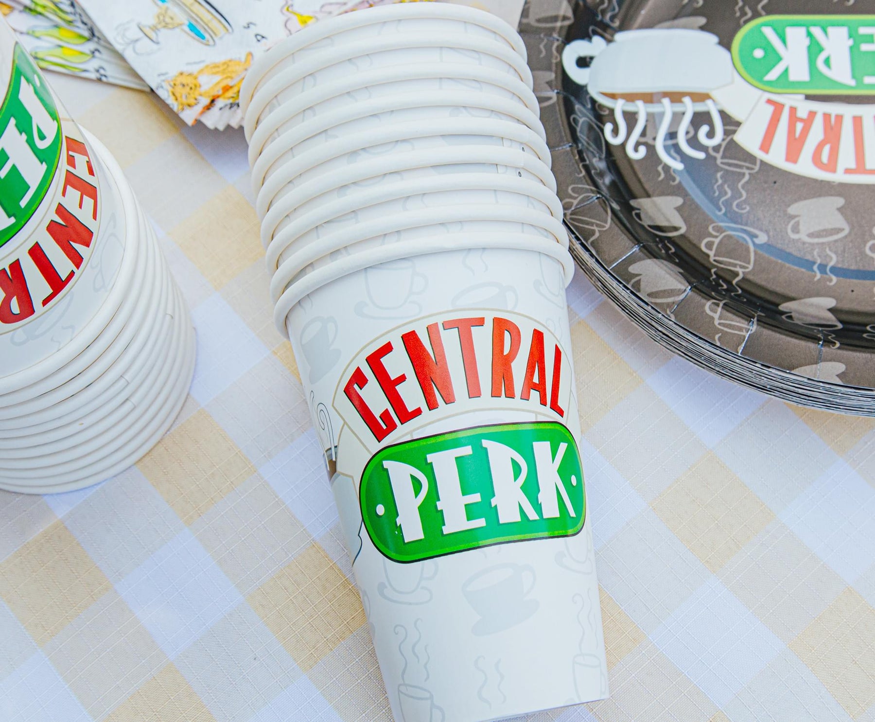 Friends Central Perk 60-Piece Party Tableware Set | Cups, Plates, Napkins