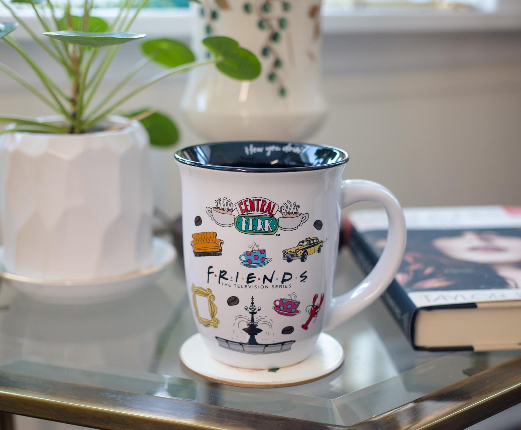 Friends Icons Wide Rim Latte Mug | Holds 16 Ounces