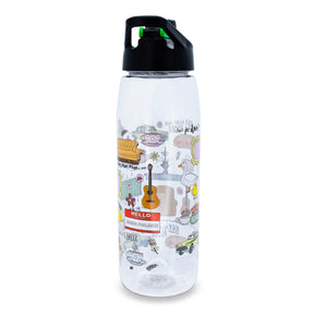 Friends Icons Water Bottle With Screw-Top Lid | Holds 28 Ounces