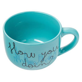 Friends "How You Doin?" 24 Ounce Ceramic Soup Mug with Vented Lid