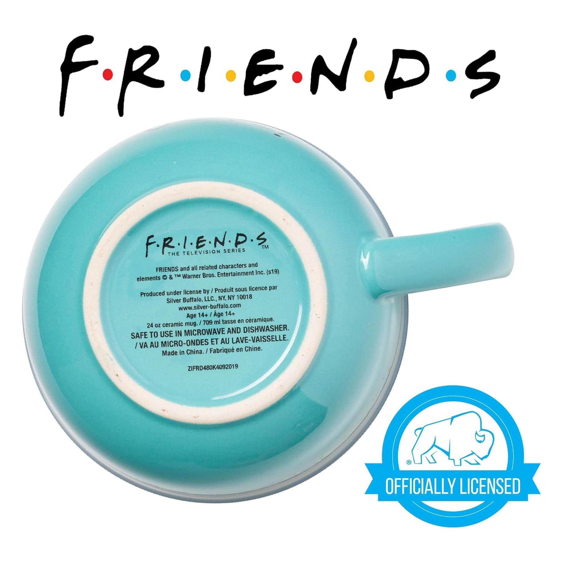 Friends "How You Doin?" 24 Ounce Ceramic Soup Mug with Vented Lid