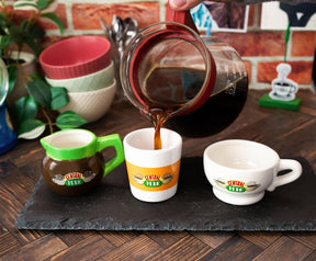 Friends Central Perk 4-Ounce Sculpted Ceramic Mini Cups | Set of 3