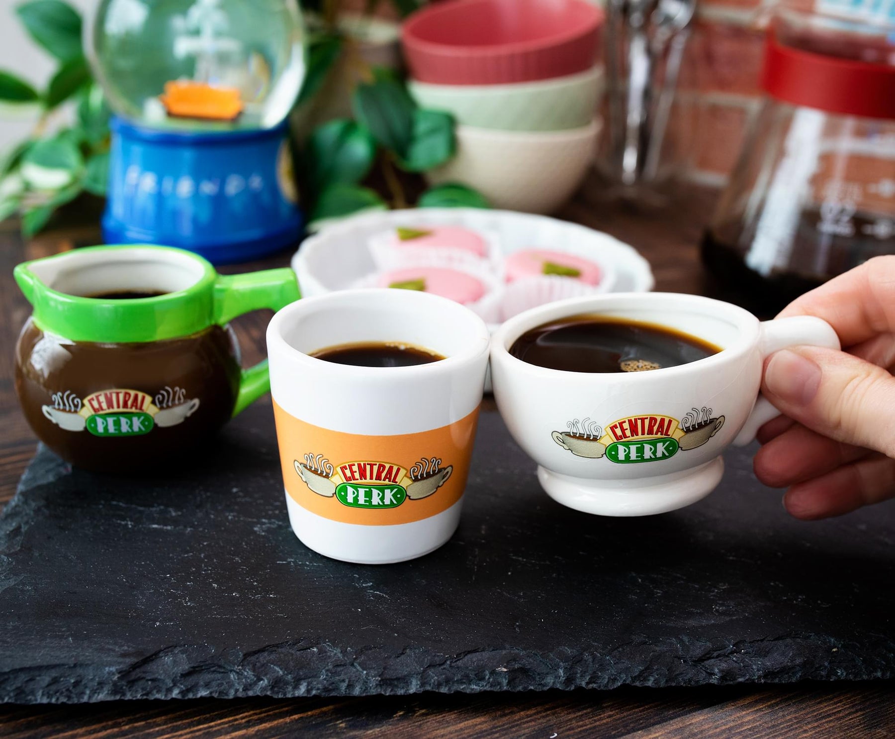 Friends Central Perk 4-Ounce Sculpted Ceramic Mini Cups | Set of 3