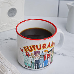 Futurama Planet Express Crew Ceramic Camper Mug | Holds 20 Ounces