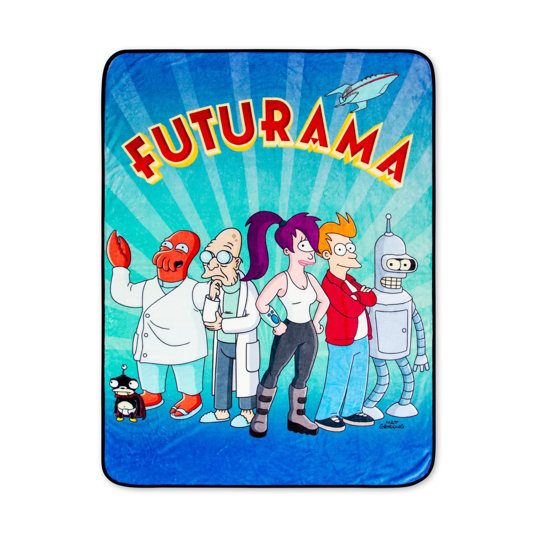 Futurama Planet Express Crew Fleece Throw Blanket | 45 x 60 Inches