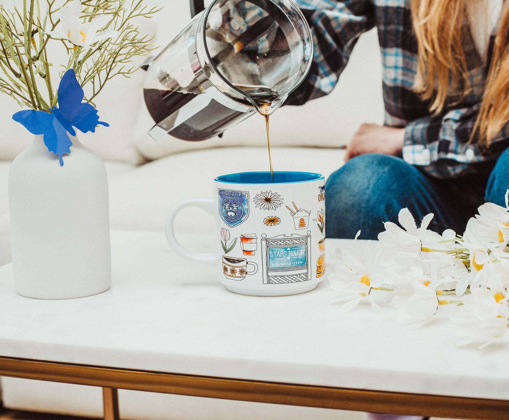 Gilmore Girls Stars Hollow Allover Icons Ceramic Stacking Mug | Holds 13 Ounces