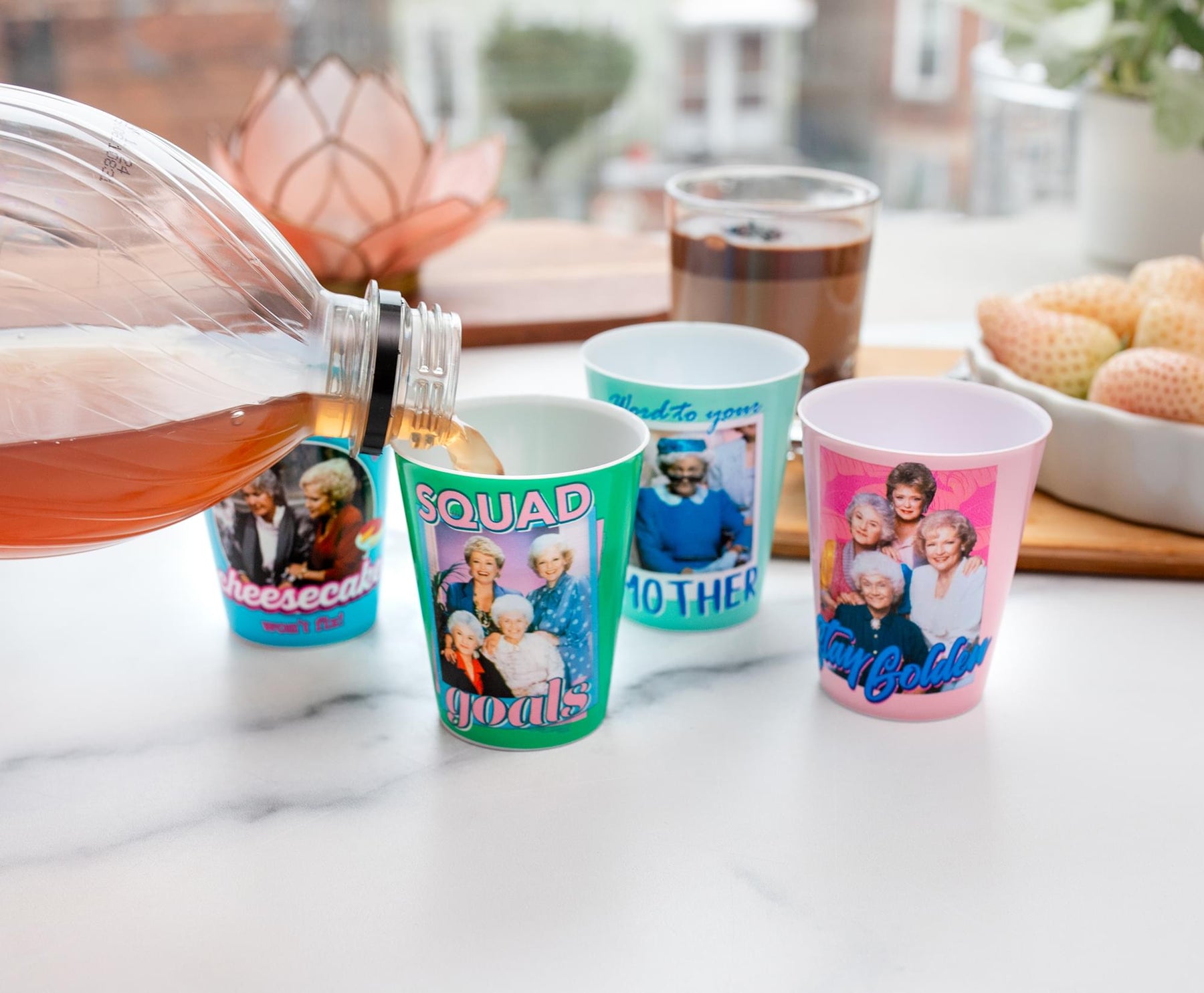 The Golden Girls 2-Ounce Plastic Mini Shot Glass Cups | Set of 4