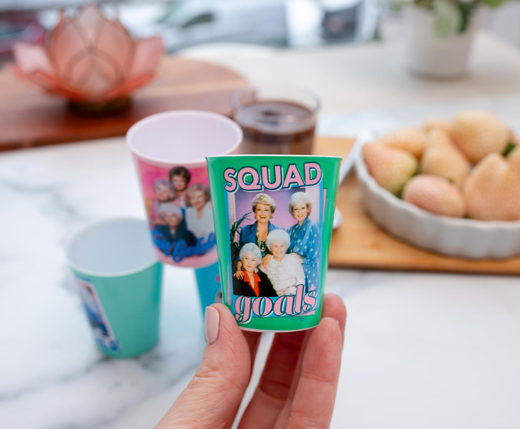 The Golden Girls 2-Ounce Plastic Mini Shot Glass Cups | Set of 4